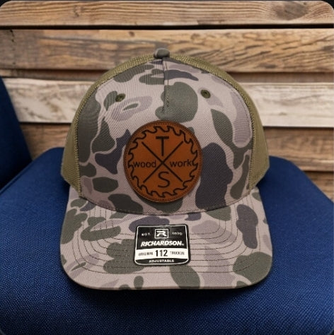 Richardson Duck Camo Hat With Leather Patch