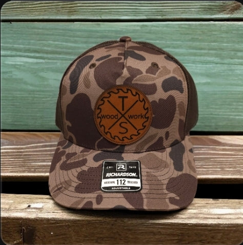 Richardson Duck Camo Hat With Leather Patch